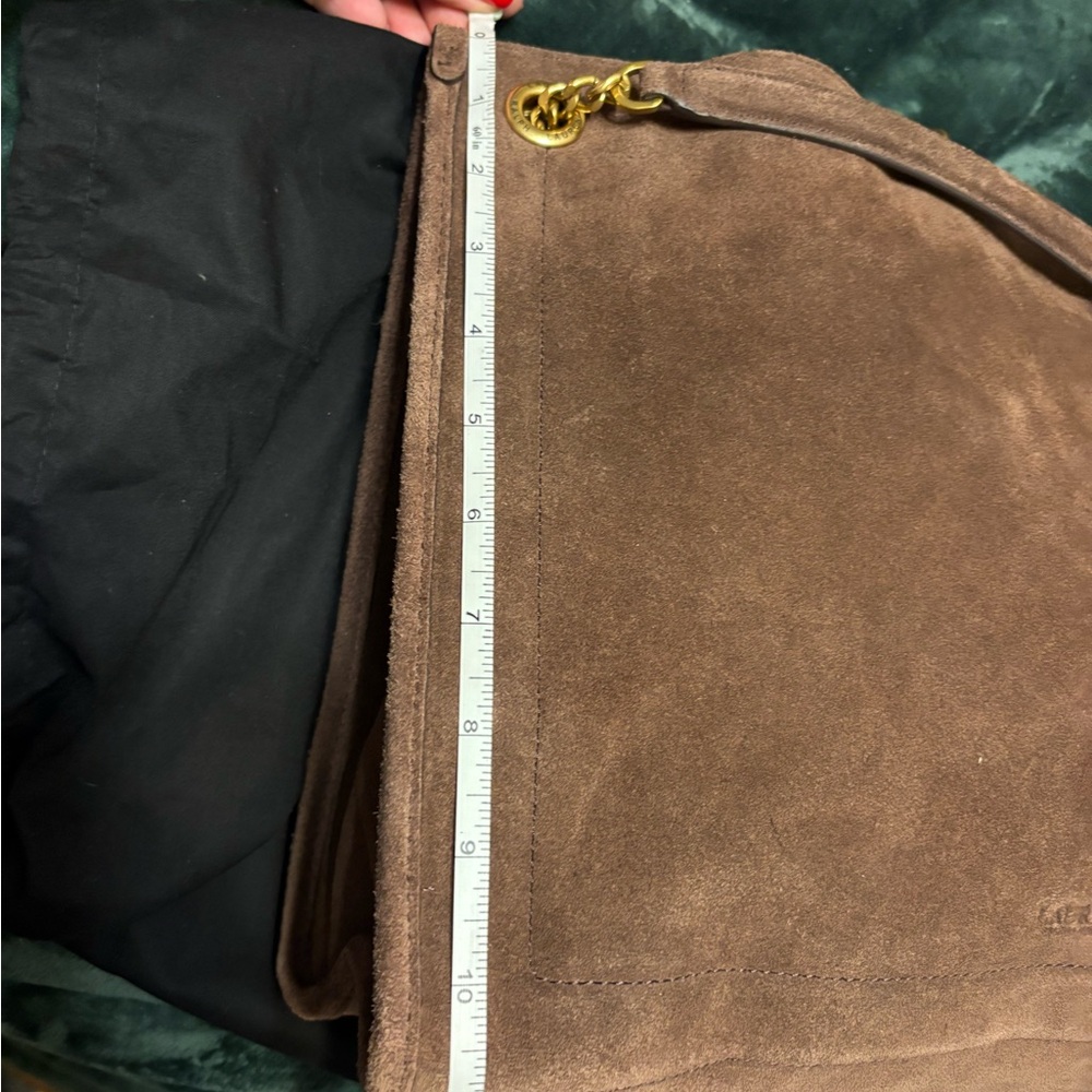Ralph Lauren Chocolate Brown 2 way Suede Bag NWT - Picture 8 of 12